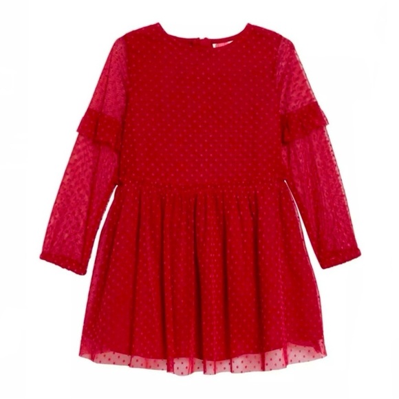 Mini Boden Other - NWOT Mini Boden Red Polka Dot Tulle Dress 5-6